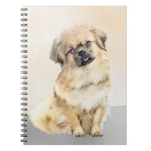 Caderno Espiral Pintura em espanhol tibetano - Arte canina origina
