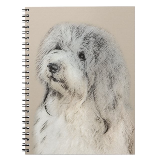 Caderno Espiral Pintura em Havanês (Dourada Sable) - Arte original (Frente)