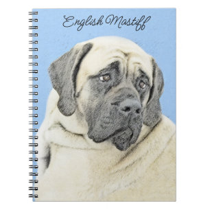 Caderno Espiral Pintura em Inglês Mastiff (Fawn) - Arte Original p