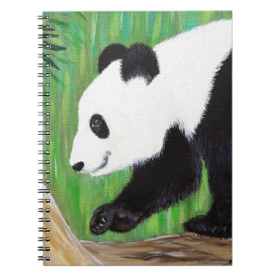 Caderno Espiral Pintura em Panda Feliz