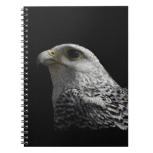 Caderno Espiral Pintura em Retrato de Gyfalcon Ártico