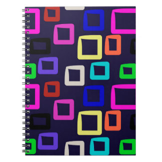 Caderno Espiral Pintura geométrica quadrada, design gráfico sem co