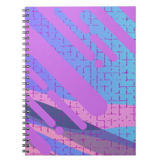 Caderno Espiral Pintura Gotejante Abstrato Vibrante