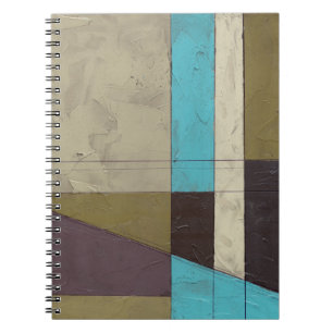 Caderno Espiral Pintura minimalista contemporânea com cor profund