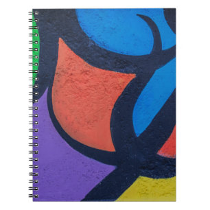 Caderno Espiral Pintura multicolor de abstrato