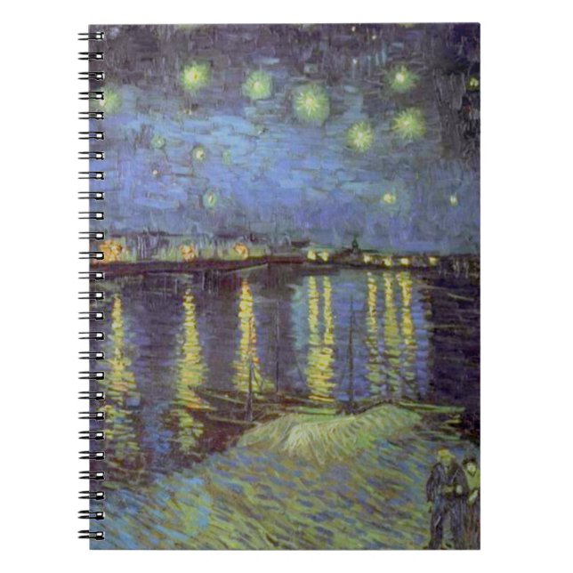 Caderno Espiral Pintura Noite Estrelada de Van Gogh (Frente)