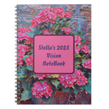 Pintura personalizada hydrangea Visão notebook 202