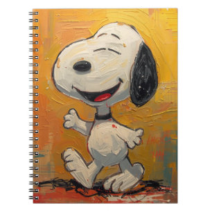 Caderno Espiral Pintura Pop Art de Cachorro Beagle Alegre