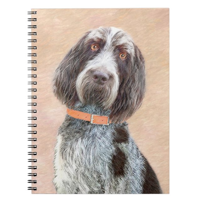 Caderno Espiral Pintura Spinone Italiano - Arte Cachorro Original (Frente)
