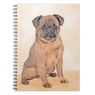 Caderno Espiral Pintura Suave em Bruxelas Griffon Pintura Original
