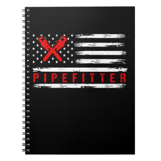 Caderno Espiral Pipefitter Oferece Encanador Engraçado (Frente)