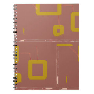 Caderno Espiral Pipoca Anime Idade da Pedra Circuito Marrom Geomét