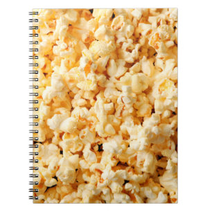 Caderno Espiral Pipoca feia em fundo inteiro. Comida