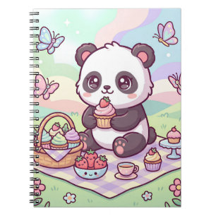 Caderno Espiral Piquenique do Panda Minúsculo