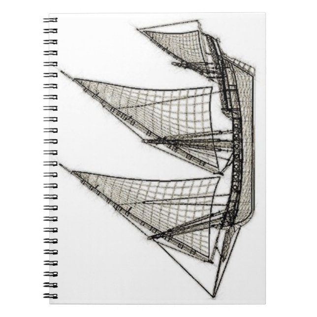 Caderno Espiral pirata de veleiro (Frente)