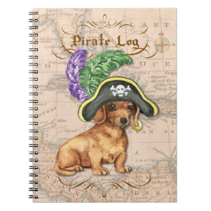 Caderno Espiral Pirata do Dachshund