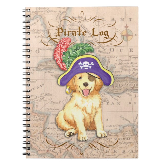 Caderno Espiral Pirata do ouro Retriever (Frente)