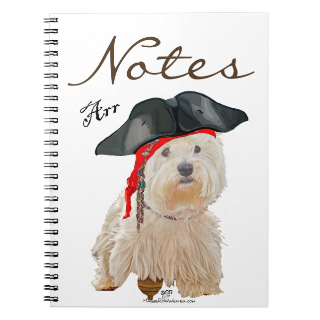 Caderno Espiral Pirata Westie (Frente)