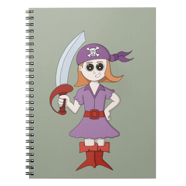 Caderno Espiral Pirate Girl (Frente)