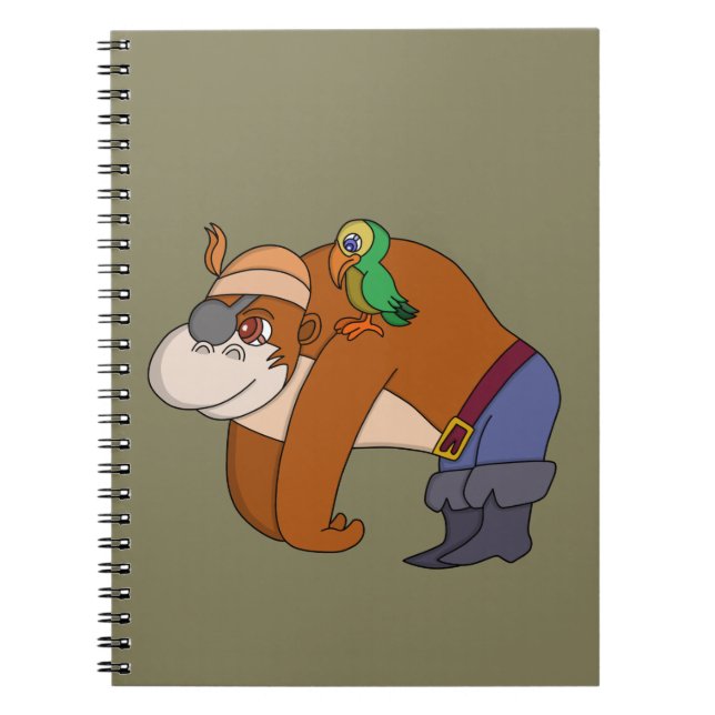 Caderno Espiral Pirate Gorilla (Frente)