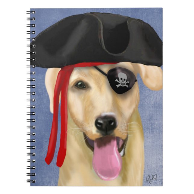 Caderno Espiral Pirate Labrador Amarelo (Frente)