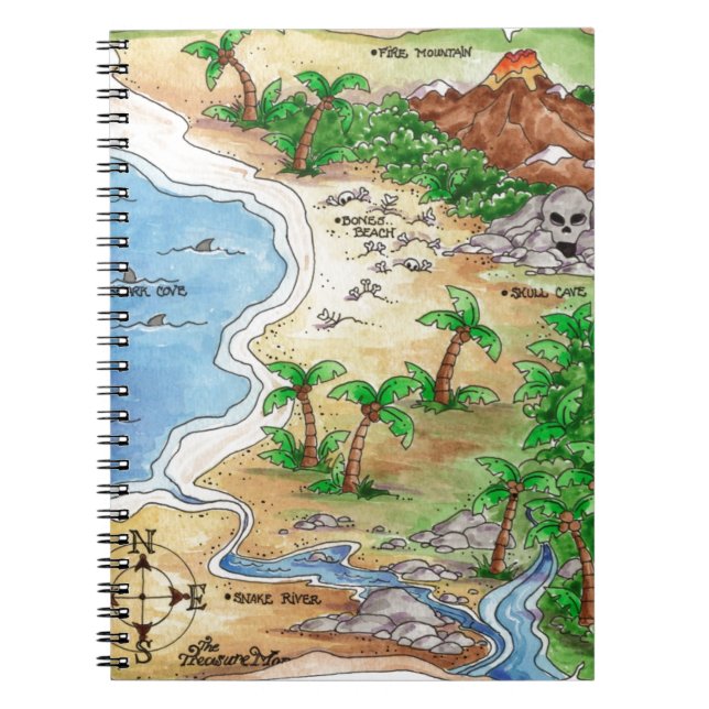 Caderno Espiral Pirate Map (Frente)