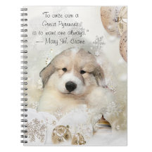 Pirenéus de Excelente de Natal Pup Watercolor