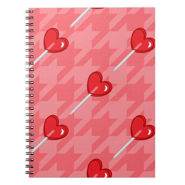 Caderno Espiral pirulito do coração roxo (Frente)