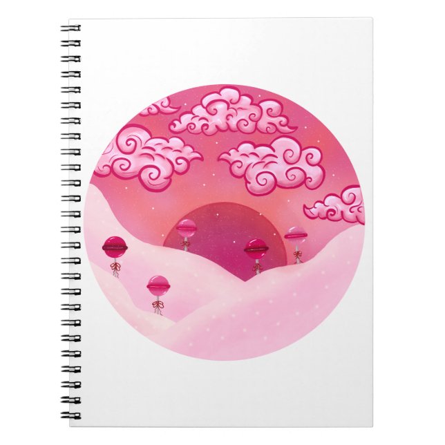 Caderno Espiral Pirulitos e nuvens bonitas (Frente)