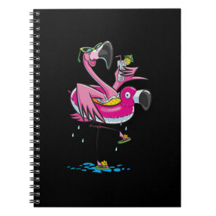 Caderno Espiral Piscando Flamingo Go Natação