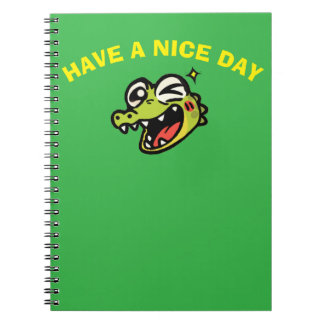 Caderno Espiral piscar os olhos Crocodilo notebook