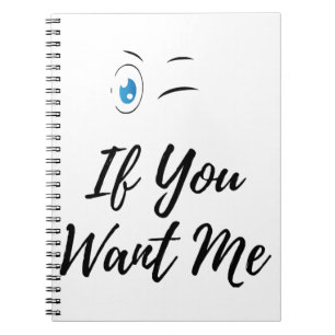 Caderno Espiral Piscar se você quer eu funny masculino 