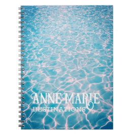 Caderno Espiral Piscina Aquática Personalizada de Verão