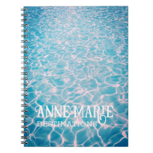 Caderno Espiral Piscina Aquática Personalizada de Verão