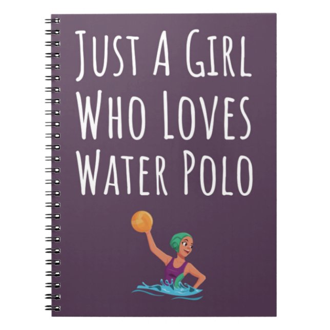 Caderno Espiral Piscina De Polo De Água Rosa Para Meninos (Frente)