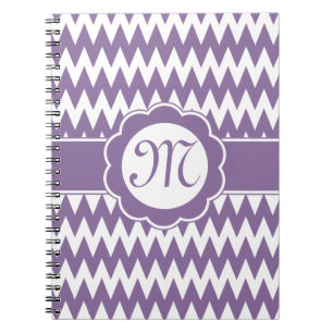 Caderno Espiral Piso Chevron e Flor Monograma