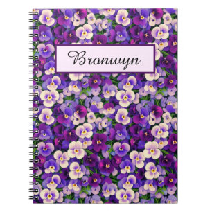 Caderno Espiral Pistas Roxas Pequenas Personalizadas