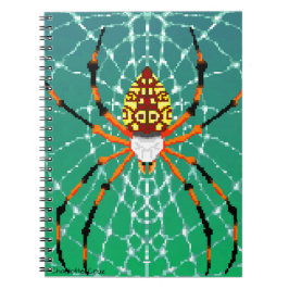 Caderno Espiral Pixel de aranha de banana