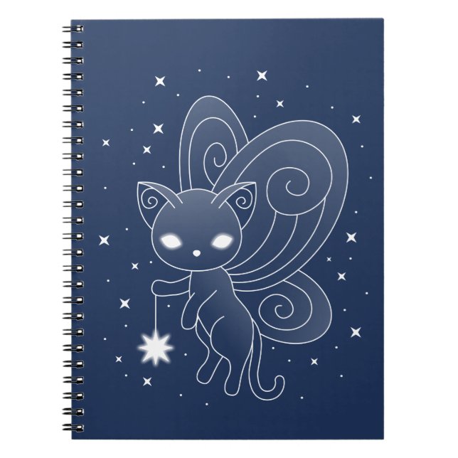 Caderno Espiral Pixie Cat - Gatinho das Asas Fadas (Frente)