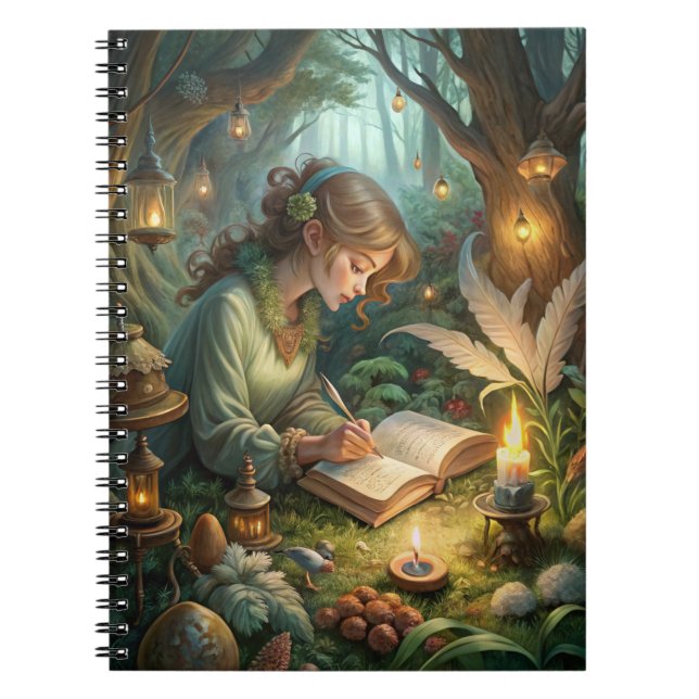 Caderno Espiral Pixie Girl Writing (Frente)