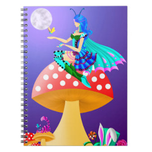 Caderno Espiral Pixie na Marcha Mushroom