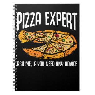 Caderno Espiral Pizza Expert Engraçado Pizza Advice