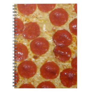 Caderno Espiral pizza grande de pepperoni