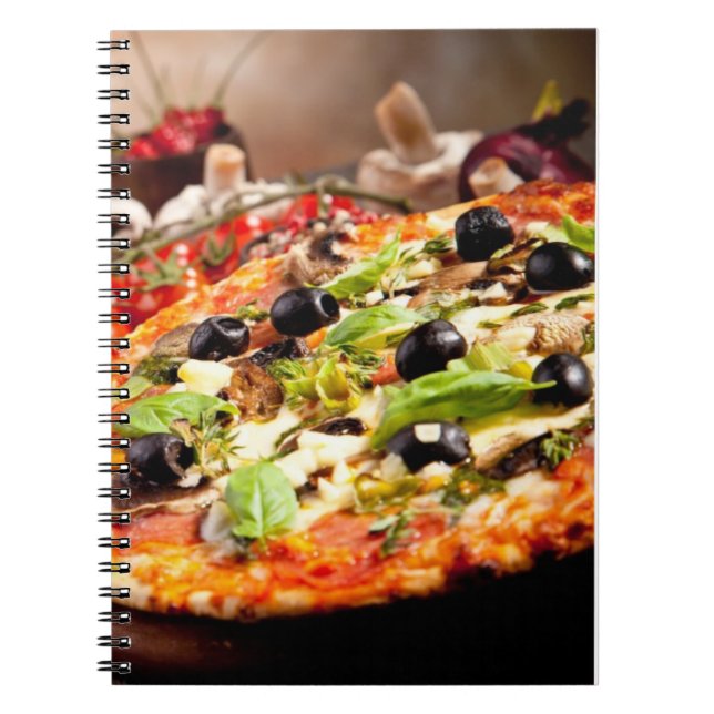 Caderno Espiral Pizza italiana fresca (Frente)
