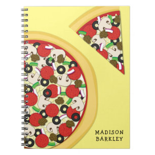 Caderno Espiral Pizza Supreme Combo Cute Kids Food