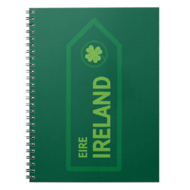 Caderno Espiral Placa de Estrada da Irlanda
