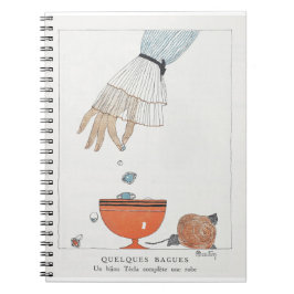 Caderno Espiral Placa de moda Quelques Bagues por Charles Martin