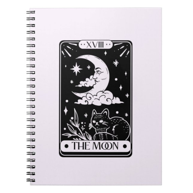Caderno Espiral Placa de Tarot Celestial Moon (Frente)