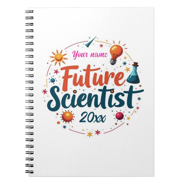 Caderno Espiral placa do primeiro dia, escola primária editável, q (Frente)