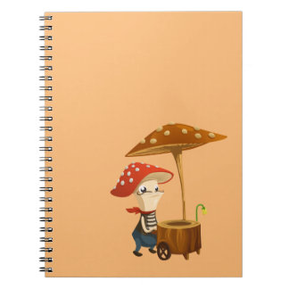 Caderno Espiral Placa para notebook Kid Mushroom